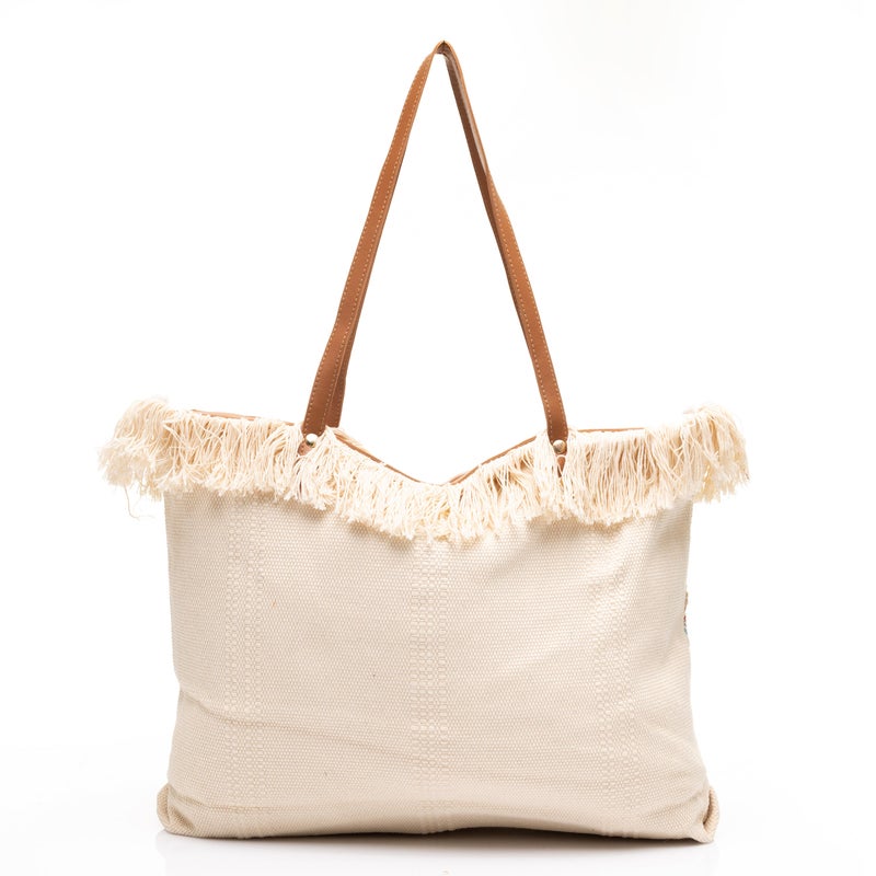 Mr.joe Boho Embroidered Fringe Tote Bag - Image 4