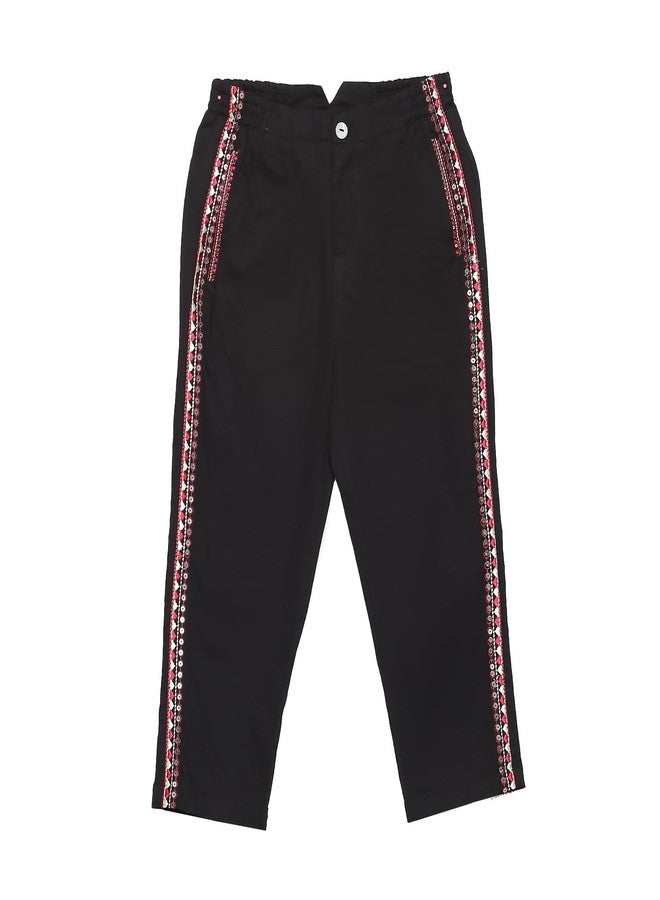 BIBA Girl's Rayon Shirt, Pant (KWEKDALI6127AW24REDBLK_Red-Black - Image 3