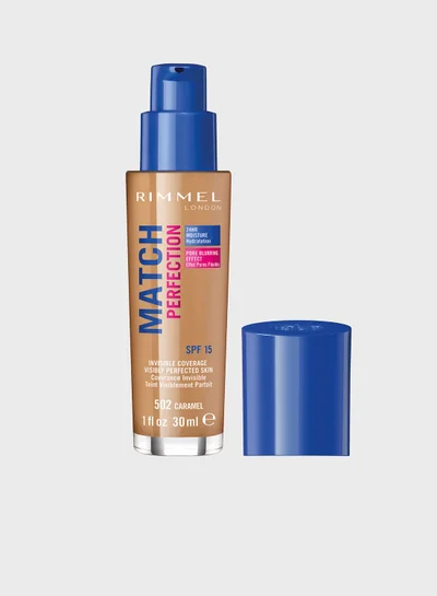RIMMEL LONDON Match Perfection Foundation 502 Caramel  1.Fl.Oz  30 Ml