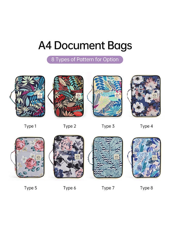 Generic Multi-Functional A4 Document Bags Portfolio Organizer Waterproof Travel Pouch Zippered Case for Pads Notebooks Pens ID Card Gift for Students Travelers Businessman  - Image 2