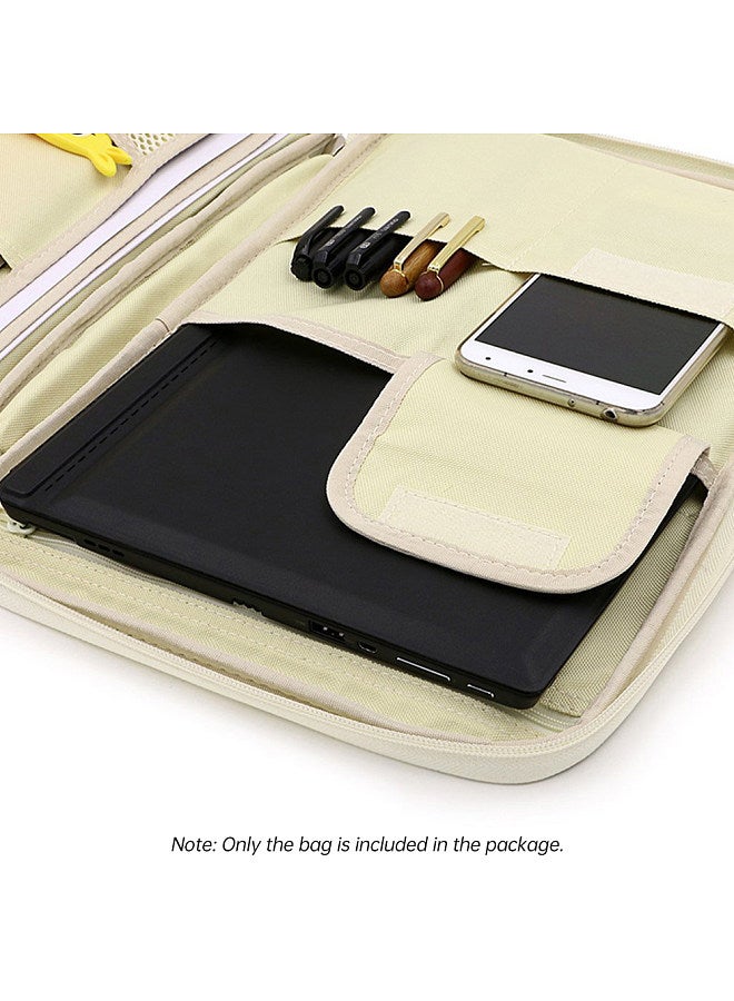 Generic Multi-Functional A4 Document Bags Portfolio Organizer Waterproof Travel Pouch Zippered Case for Pads Notebooks Pens ID Card Gift for Students Travelers Businessman  - Image 5