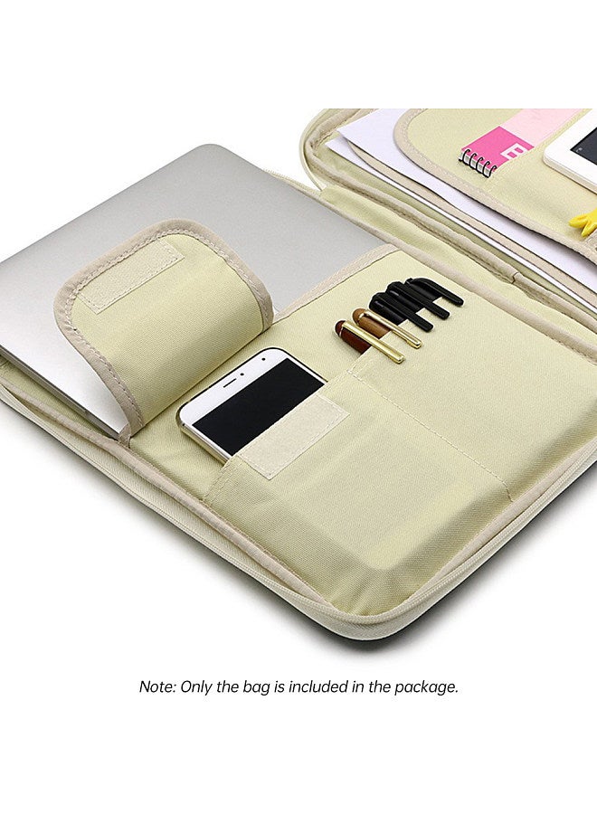 Generic Multi-Functional A4 Document Bags Portfolio Organizer Waterproof Travel Pouch Zippered Case for Pads Notebooks Pens ID Card Gift for Students Travelers Businessman  - Image 3