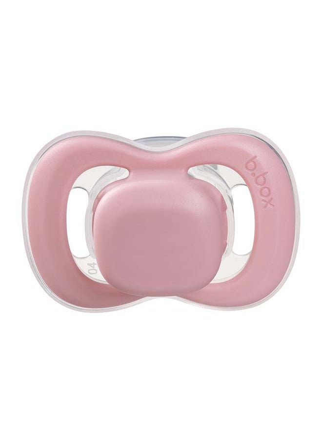 b.box Designer Pacifier Silicone Size 1, 0 - 6 M, 2 Pieces, Berry/Blush  - Image 3