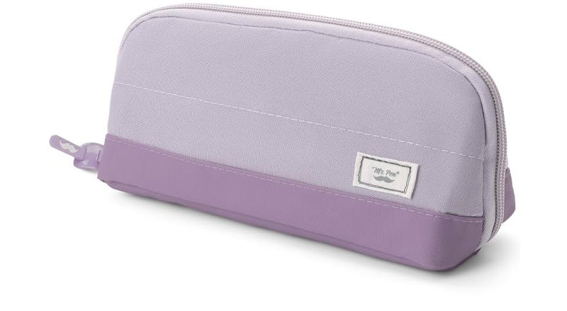 Mr. Pen- Fabric Pencil Case Pouch, Purple, Triangular Shape Pencil Pouch - Image 1