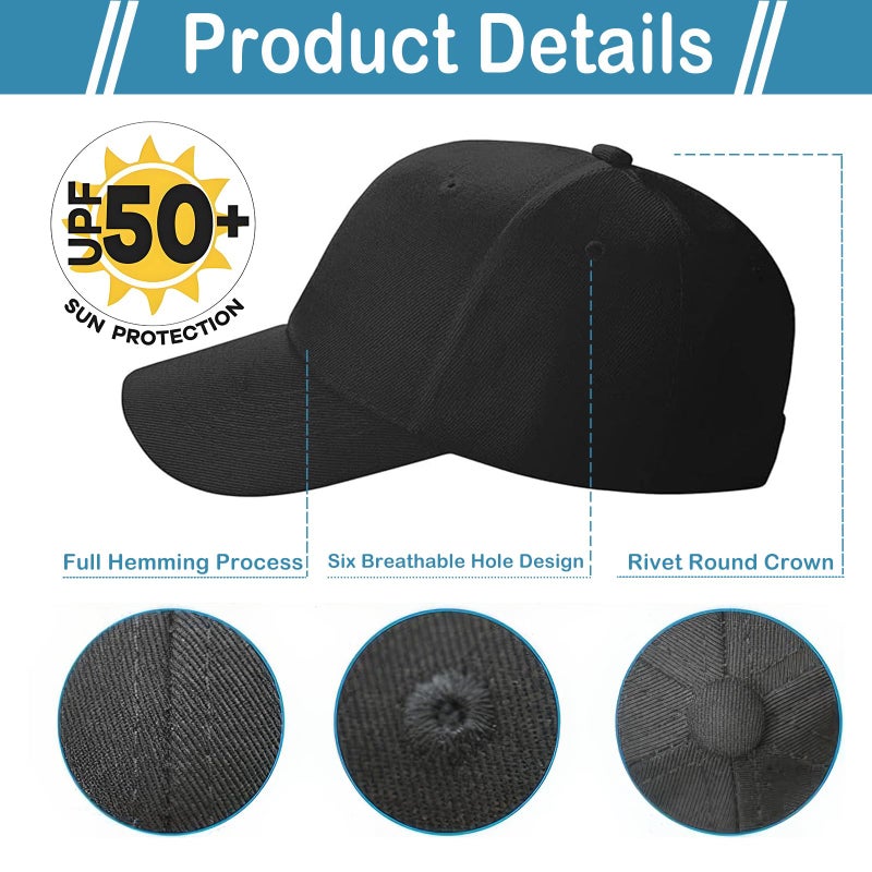 LYDTICK 20 Pack Baseball Cap Blank Trucker Hats Bulk Wholesale Hats Adjustable Plain for Men Women, Black - Image 3