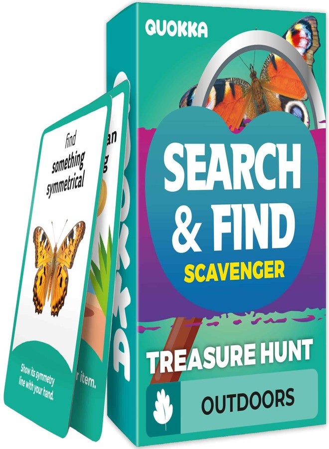QUOKKA Scavenger Hunt Cards for Kids Ages 5-8 - Outdoor Activities for Kids Ages 6-8 - Camping Backyard Outdoor Games for Kid 5-6 - Educational Party Games for 5-6 Year Olds - Image 1