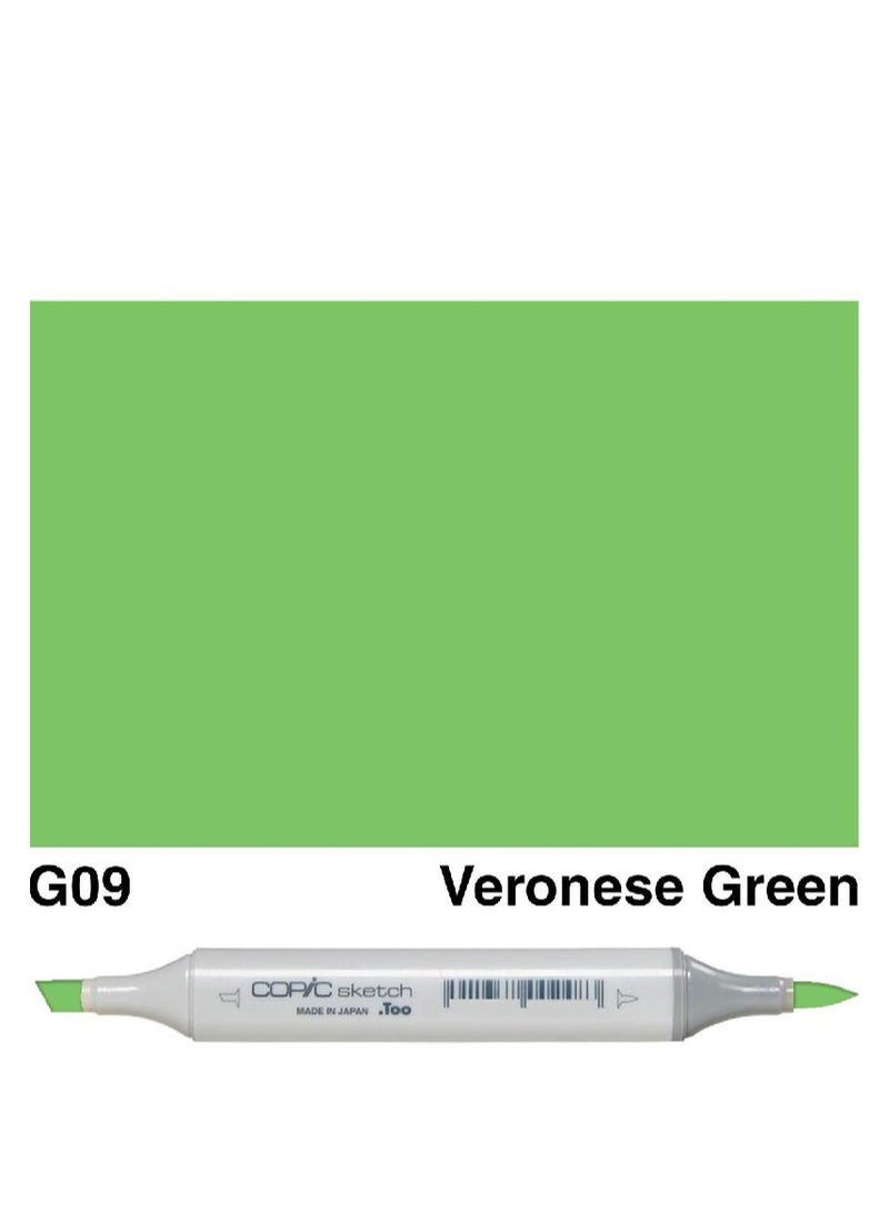 Sketch G-09 Graphic Art Marker Veronese Green Twin Tip