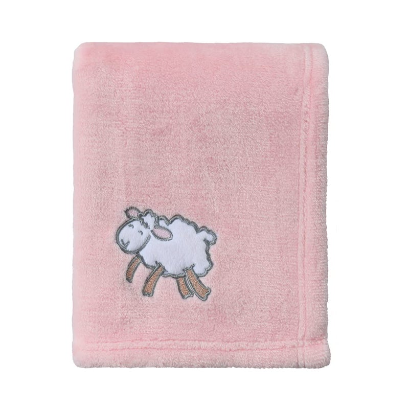 CREVENT 30''X40'' Light Cozy Plush Fluffy Warm Fleece Stroller Baby Blanket for Girl Infant Toddler Crib Cot Stroller, Baby Birthday Pink Sheep - Image 1