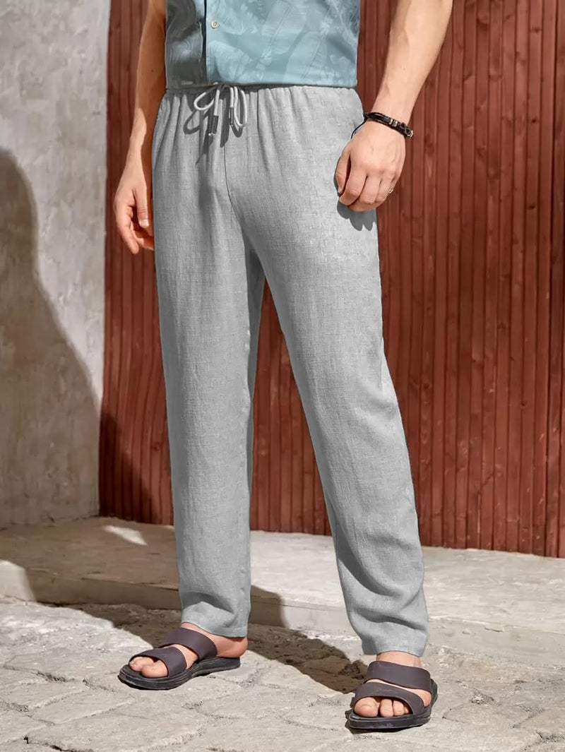 JVX Men Trouser || Lilen Trouser for Men || Lilen Pant (TROUSER-07) (in, Numeric, 34, LIGHTGREY) - Image 3