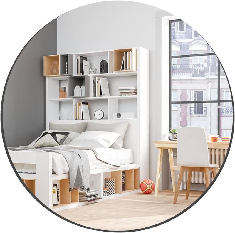 Mirror Self-Adhesive 15 cm Mirror Tiles, Self-Adhesive Glass Adhesive Mirror, Removable Mirror Wall Sticker for Home, Bedroom, Living Room Decor - Image 1
