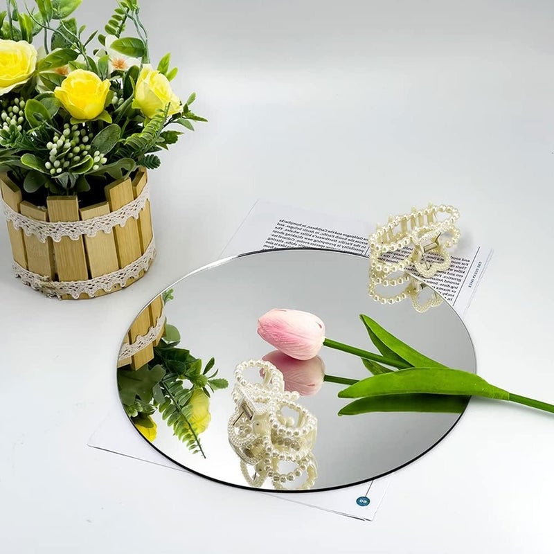Mirror Self-Adhesive 15 cm Mirror Tiles, Self-Adhesive Glass Adhesive Mirror, Removable Mirror Wall Sticker for Home, Bedroom, Living Room Decor - Image 4