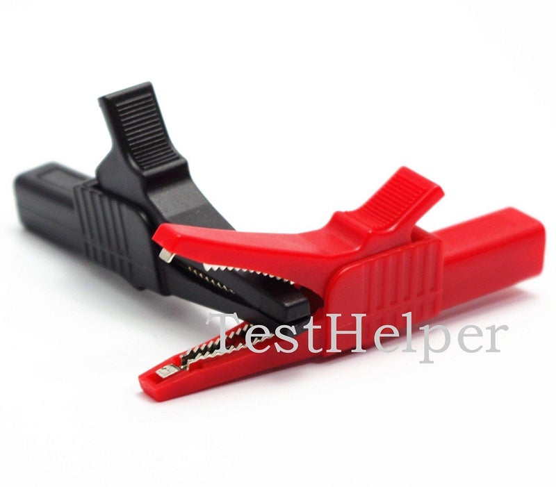 TestHelper 5sets AC262 Testing Probe Insulated Alligator Crocodile Clip Clamps 4mm Banana Plug Socket 5pcs Red and Black - Image 4