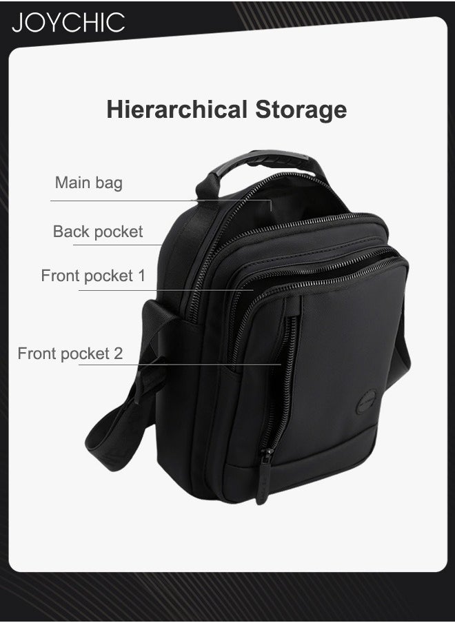 Joychic New Style Men's Shoulder Bag Fashionable Casual Portable Crossbody Bag Large Capacity Outdoor Male Daypack Black  - Image 3