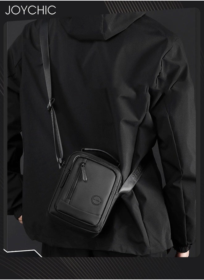 Joychic New Style Men's Shoulder Bag Fashionable Casual Portable Crossbody Bag Large Capacity Outdoor Male Daypack Black  - Image 4