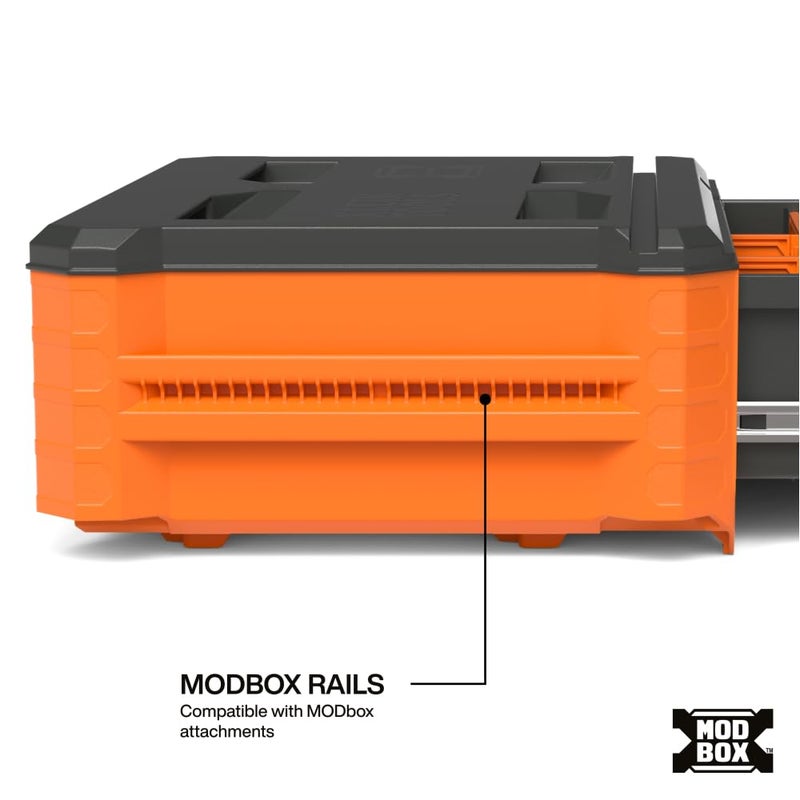 Klein Tools 54844MB MODbox Compact Single Drawer Box Full Width, Tool Storage Drawer with Ball Bearing Slides, Dividers Included, PVC Foam Mat - Image 5