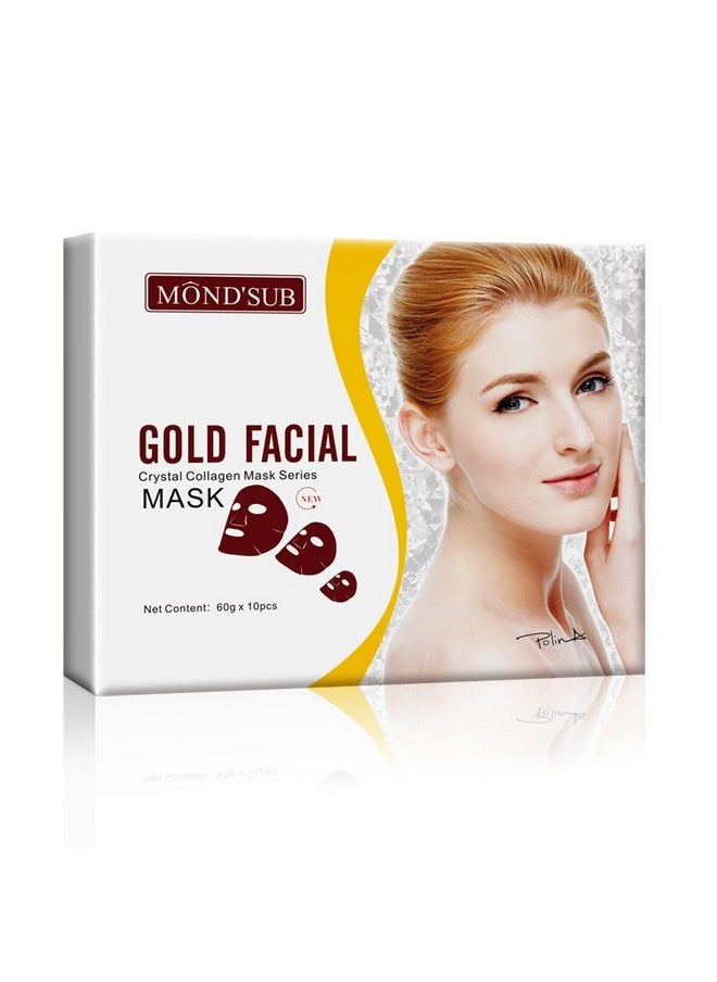 Mond'sub Gold Brightening Moisturizing And Antiwrinkle Facial Mask Sheets (Pack Of 10 X 60G)  - Image 2