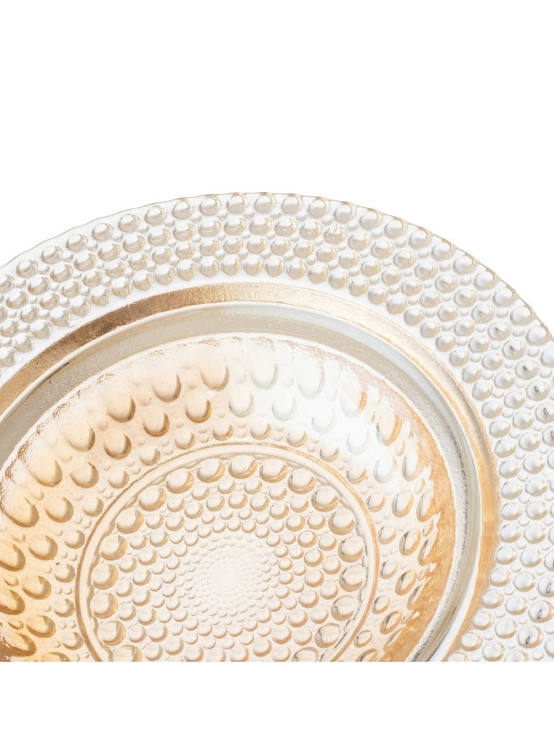 Hic Dates Plate glass gold with glass cover modern design diameter 17.5 cm - Image 3