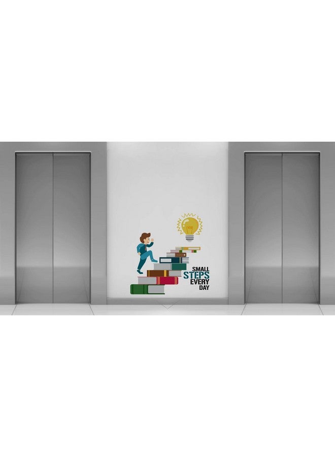 Rawpockets rawpockets 'Small Steps Every Day Motivation Quote' Wall Reusable Self-Adhesive Sticker (Pvc Vinyl, 0.99 Cm X 85 Cm X 85 Cm) (Rpc1213)  - Image 3