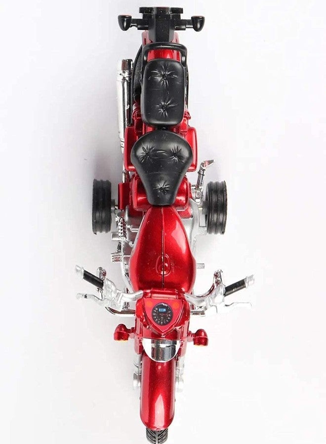 DESCTIDY Rugged Red Colour Bike- Looks Like The Real Bike - with Pull Back Action That can be Changed to Side Stand Easily - Handle can be Tilted - for Kids and Collectors - Image 4