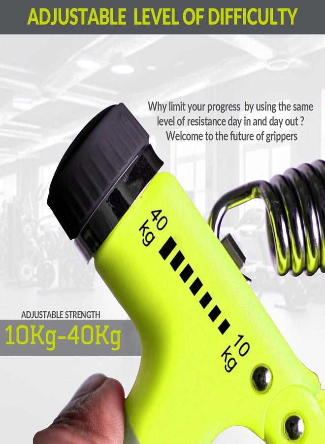 GISCO Adjustable Hand Grip Strengthener (Blue) | 10-40 Kg | Forearm & Finger Exercise Equipment for Home & Gym - Image 4