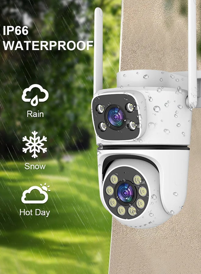 ديفانغ كاميرا Tuya 4K 10MP WIFI IP خارجية، مع بطاقة TF 128G، كاميرا PTZ مزدوجة العدسة 5G Wifi Onvif CCTV مراقبة AI تتبع Alexa/Goggle كاميرا أمان تكبير 10x - Image 2