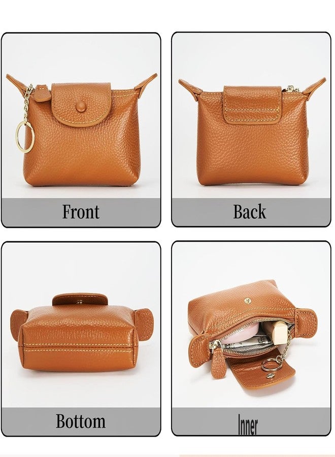 SENDEFN Small Leather Women Coin Purse, Women's Keychain Zipper Pocket Pouch Wallet - Image 4