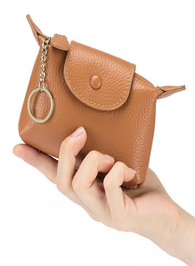 SENDEFN Small Leather Women Coin Purse, Women's Keychain Zipper Pocket Pouch Wallet - Image 5