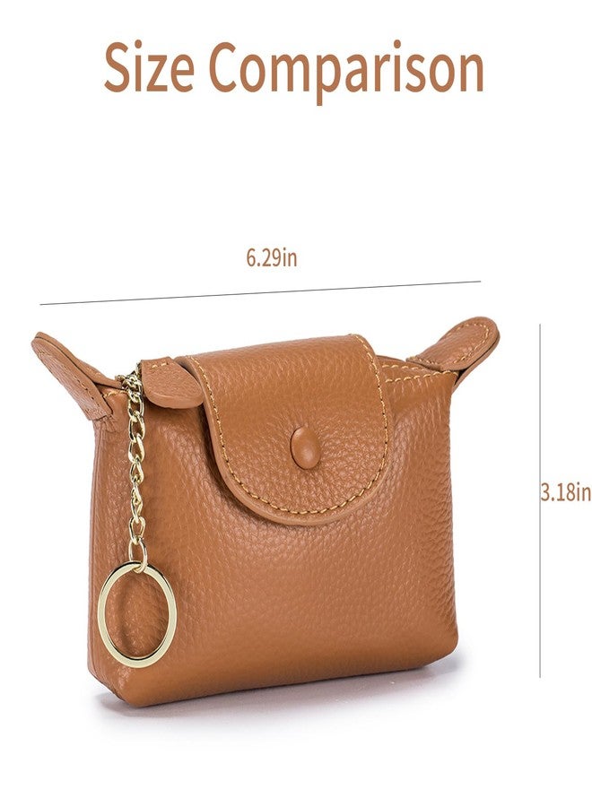 SENDEFN Small Leather Women Coin Purse, Women's Keychain Zipper Pocket Pouch Wallet - Image 2