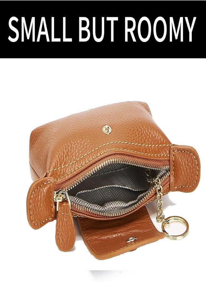 SENDEFN Small Leather Women Coin Purse, Women's Keychain Zipper Pocket Pouch Wallet - Image 3