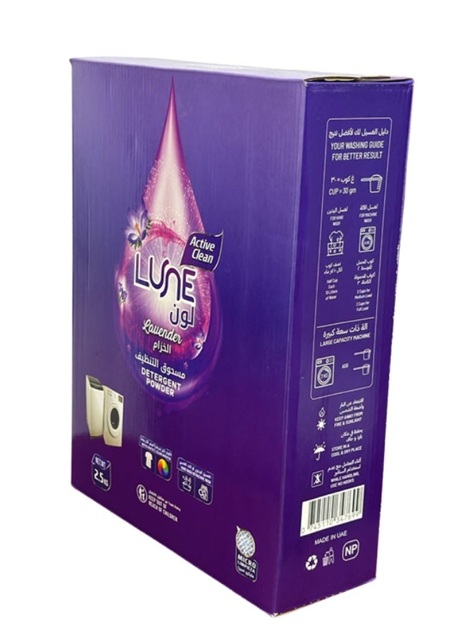 Lune. LUNE Lavender Detergent Powder 2.5kg | Active Clean Laundry Detergent - Image 3