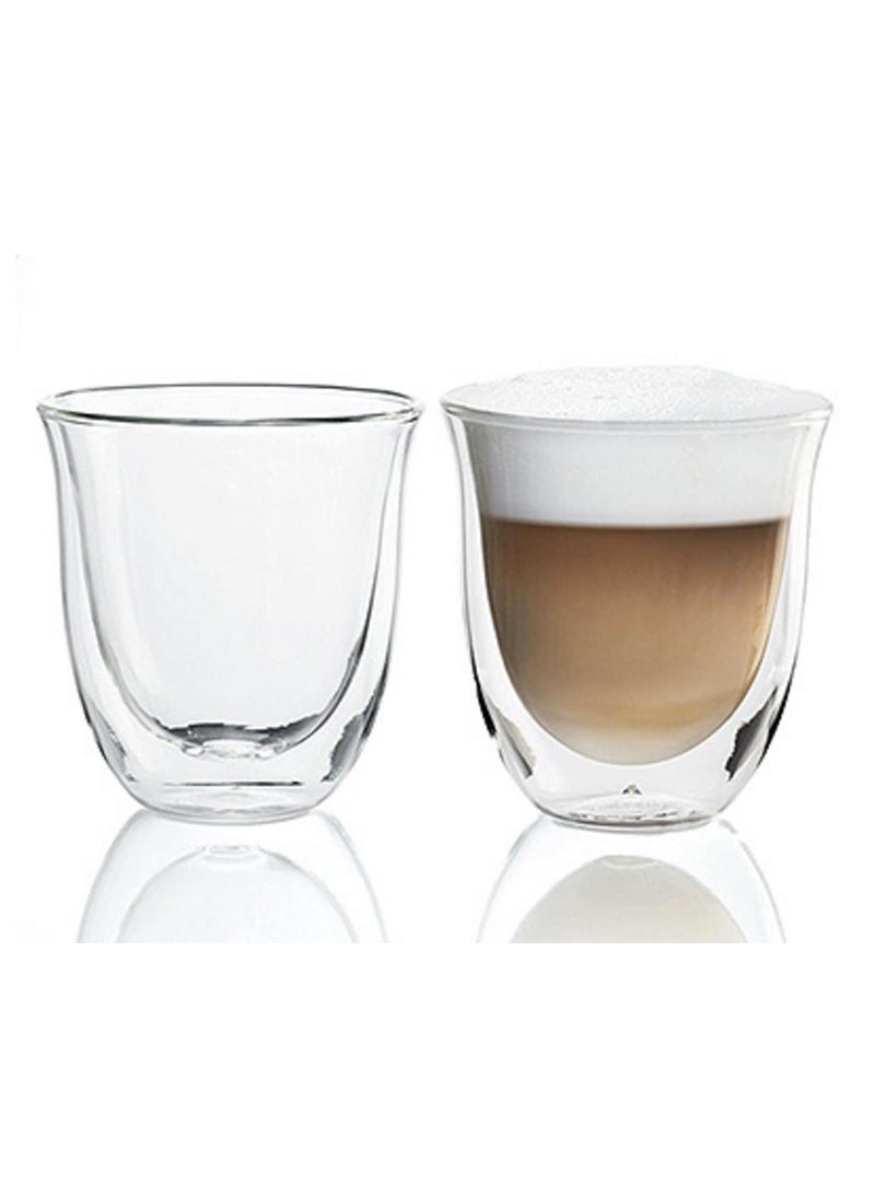EZ Life - EZ Life Borosilicate Double Wall Diva Glasse, Insulated Mug for Hot Cold Mug Tea Coffee, Drinking Glasses,Water Glasses, Juice, Microwave & Dishwasher Safe - Transparent - 200 ml (4) - Image 1