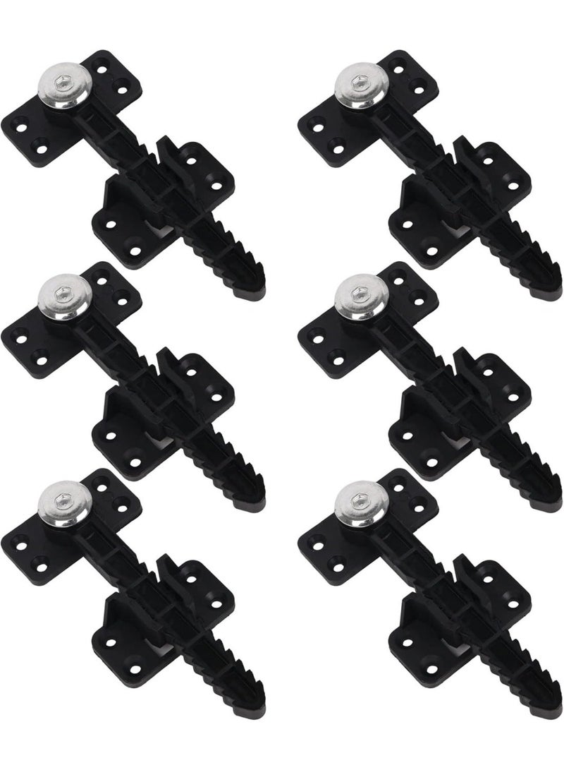 صوفا بلاستيكية مقسمة بحجم 14 × 6 سم مع حامل وصلة غير مرئية للصوفا وقابلة للتدوير 360 درجة، مجموعة من 6 - Image 1