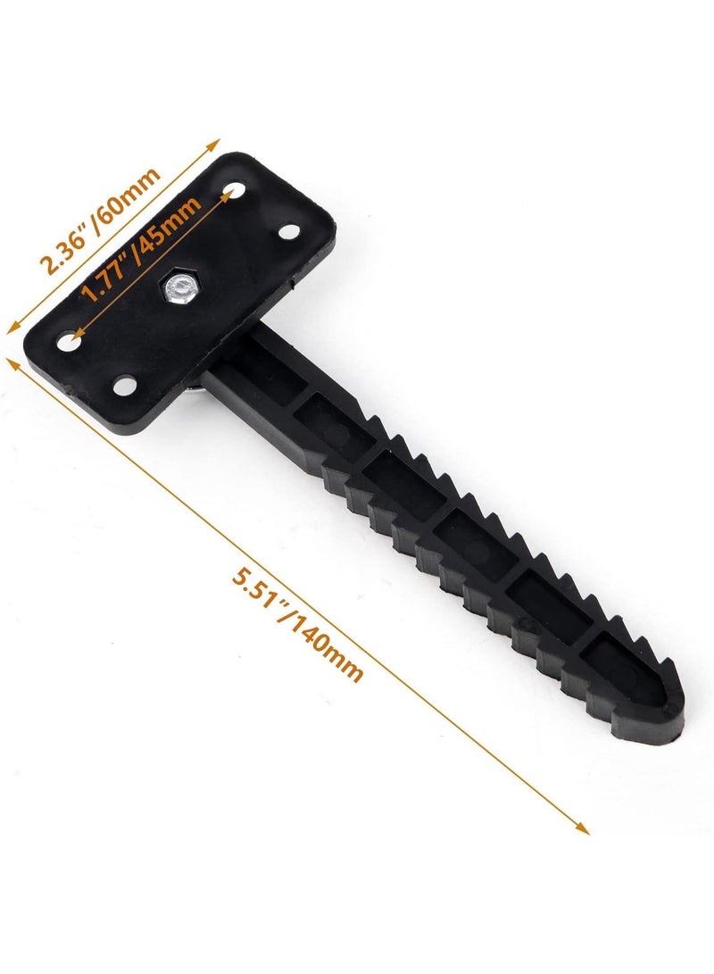 صوفا بلاستيكية مقسمة بحجم 14 × 6 سم مع حامل وصلة غير مرئية للصوفا وقابلة للتدوير 360 درجة، مجموعة من 6 - Image 2