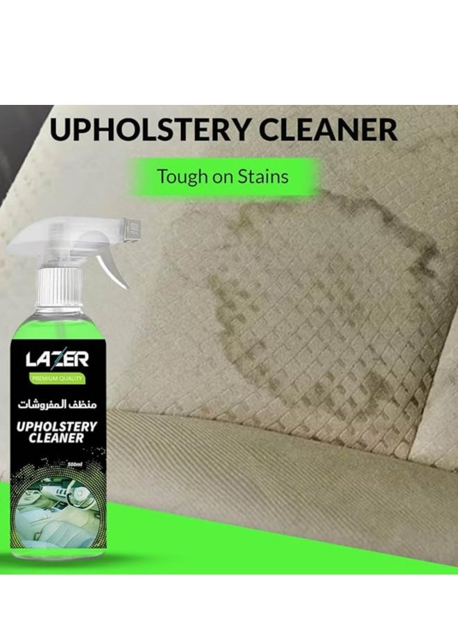 LAZER - Lazer Resolve Stain Remover Upholstery Cleaner Trigger Spray 500ml, Multi Surface Cleaner, All Purpose Cleaners, Multi Purpose Foam, Suitable for Car Car Interior, Seats, Mattress, Carpets - Image 1