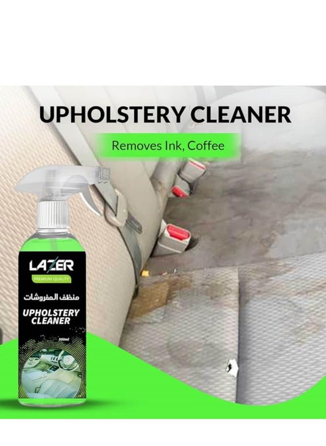LAZER - Lazer Resolve Stain Remover Upholstery Cleaner Trigger Spray 500ml, Multi Surface Cleaner, All Purpose Cleaners, Multi Purpose Foam, Suitable for Car Car Interior, Seats, Mattress, Carpets - Image 1