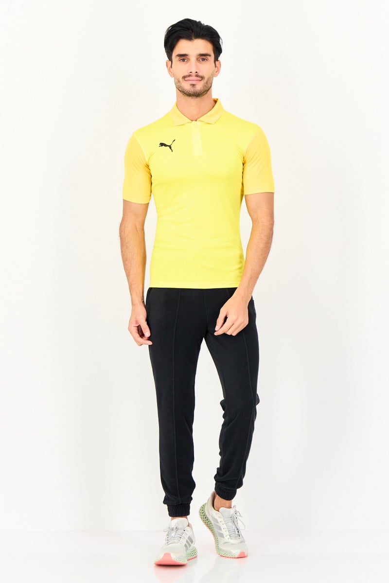 PUMA تي شيرت بولو رياضي للرجال بأكمام قصيرة، أصفر - Image 3