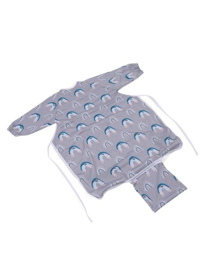 NIBEMINENT - Coverall Baby Feeding Bib Integrated Waterproof Anti Fouling Long Sleeve Bib Easy Maintenance Full Coverage Bib for Eating SMT601 EF354 - Image 1