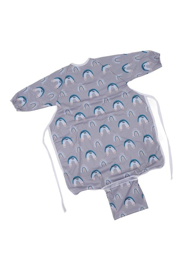 NIBEMINENT - Coverall Baby Feeding Bib Integrated Waterproof Anti Fouling Long Sleeve Bib Easy Maintenance Full Coverage Bib for Eating SMT601 EF354 - Image 1