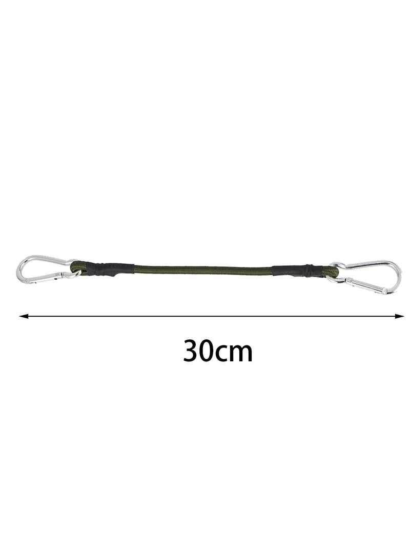 KASTWAVE 2 Pcs Heavy Duty Carabiner  Bungee Cord, Waterproof Bungee Cords, Extra Strong and Durable Elasticated Cord, Suitable for Tarps, Bike Rack, Tent, Car  - Image 2