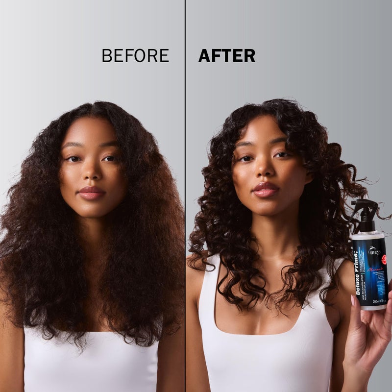 TRUSS Deluxe Prime Hair Treatment - Anti Frizz Heat Protectant Spray + Hair Primer - Nourishes, Detangles + Provides Thermal Protection Before Heat Styling (260 ml) - Image 3