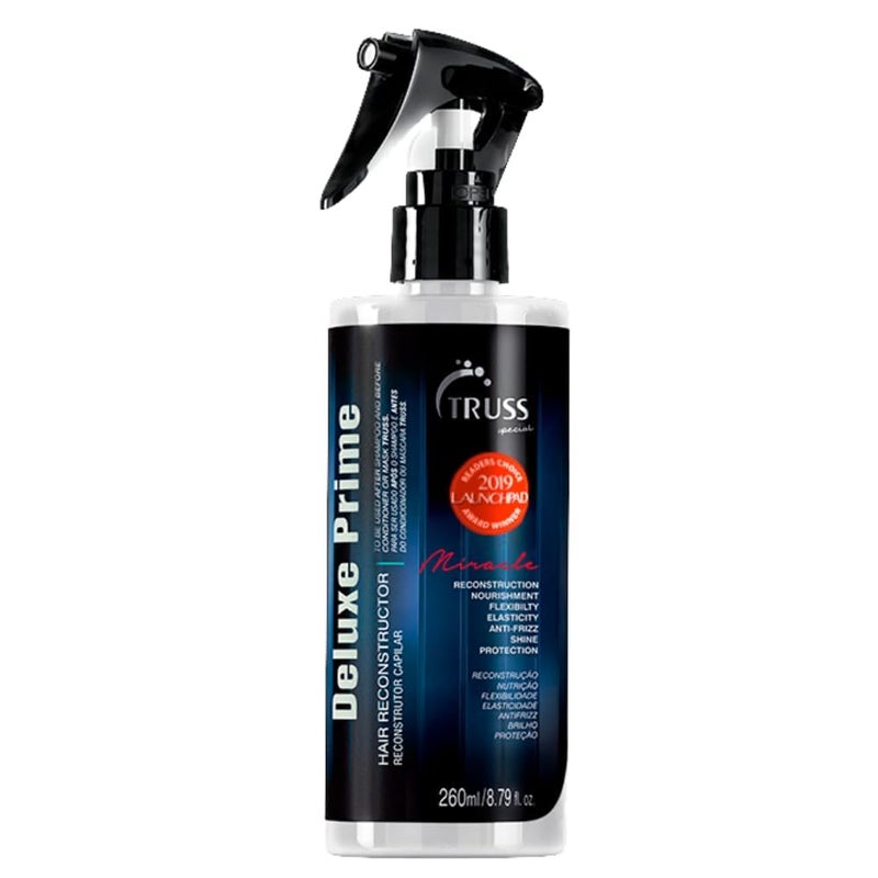 TRUSS Deluxe Prime Hair Treatment - Anti Frizz Heat Protectant Spray + Hair Primer - Nourishes, Detangles + Provides Thermal Protection Before Heat Styling (260 ml) - Image 1