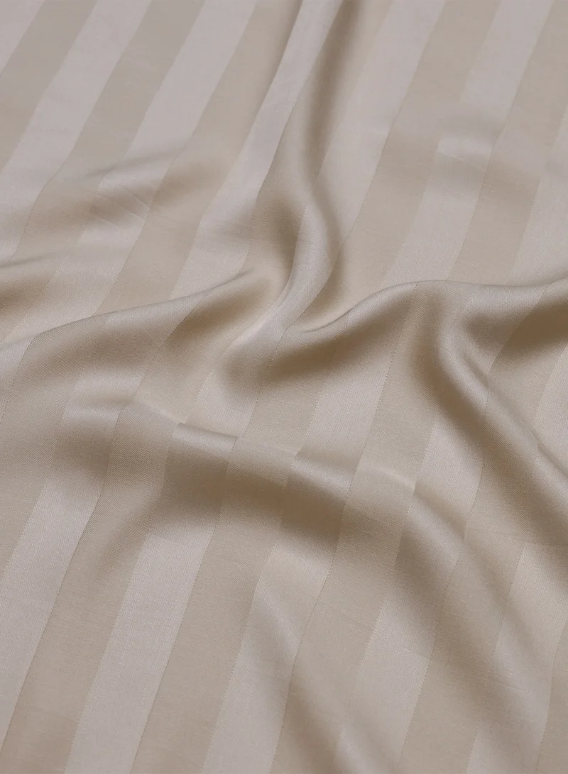 يسكن ملاءة مسطحة فاخرة من خيزران ساتان بخيوط  وخطوط عريضة