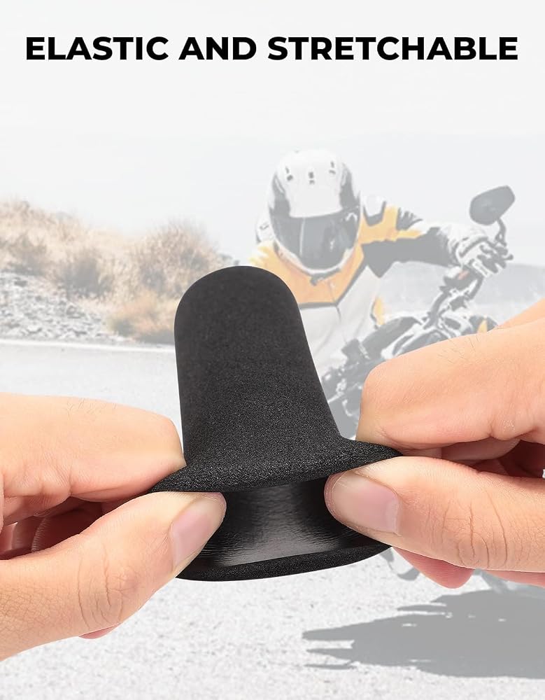 Paporich 2 Pcs Universal Motorcycle Handlebar Grips, 1.22" Foam Motorcycle Grips Soft Foam Anti Vibration Non-Slip Comfort Motorcycle Grips - Image 3