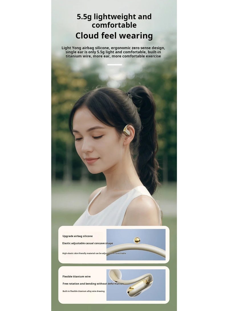 Open Ear Bluetooth Headphones Wireless Clip-On Earbuds HD Call Smart Touch Control Bone Conduction - Image 3