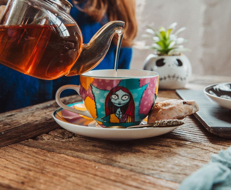 Silver Buffalo Disney Nightmare Before Christmas Jack and Sally Ceramic Tea Cup Set, 6.7 Ounces - Image 5