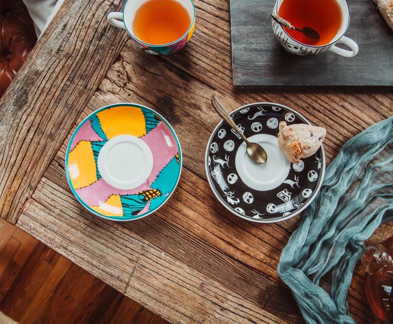 Silver Buffalo Disney Nightmare Before Christmas Jack and Sally Ceramic Tea Cup Set, 6.7 Ounces - Image 4