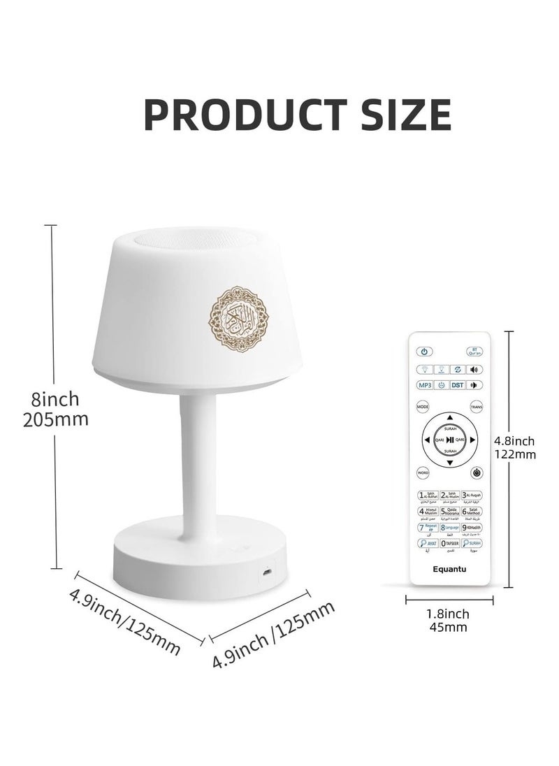 TYZOON Desk Lamp Qur'an Speaker-Bluetooth, 7 Colors LED Touch Table Lamp 8GB, With 16 Reciters Plus 16 Translations  - Image 3