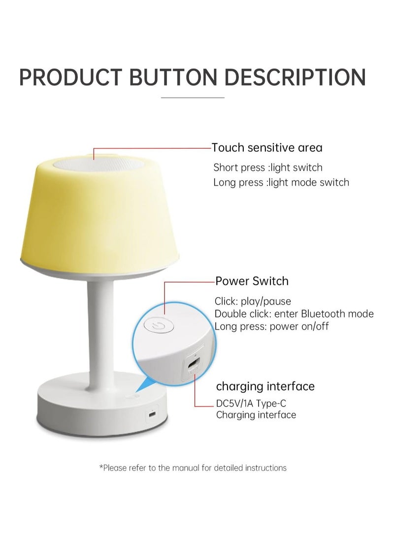 TYZOON Desk Lamp Qur'an Speaker-Bluetooth, 7 Colors LED Touch Table Lamp 8GB, With 16 Reciters Plus 16 Translations  - Image 5