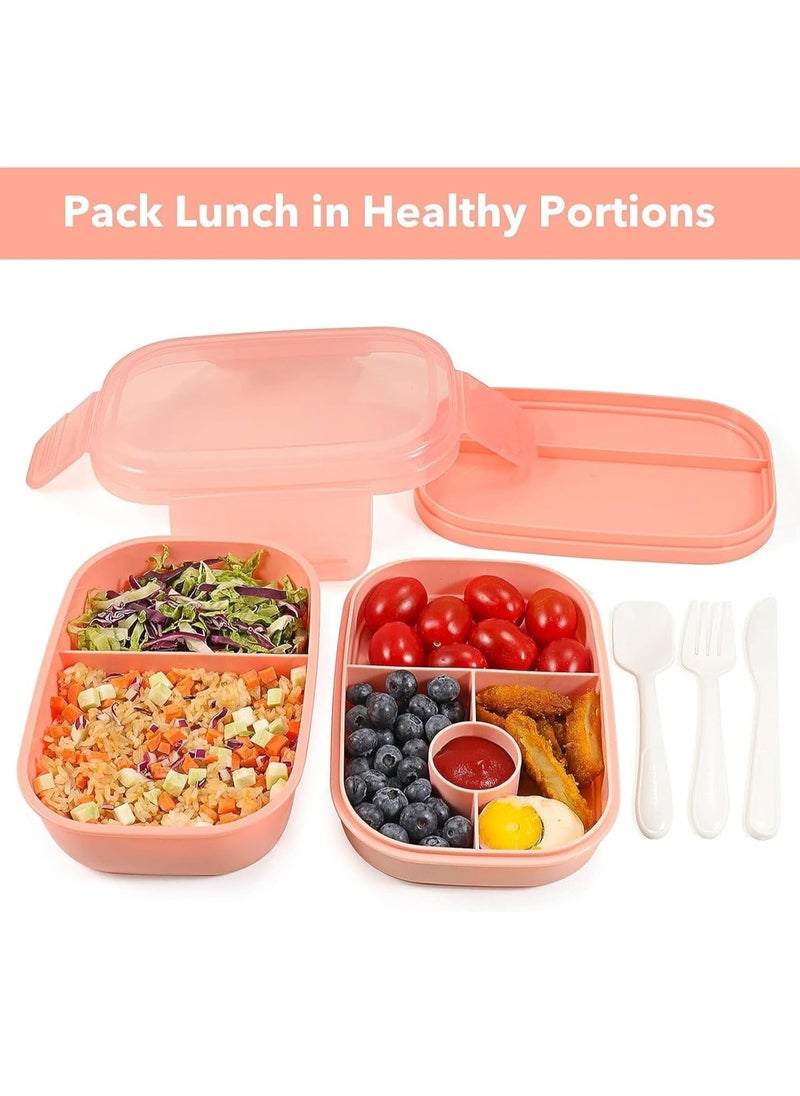 Bento Box Adult Lunch Box - 72oz Stackable Bento Lunch Box for Adults, 3 Layers Bento Lunch Containers Leak-Proof Lunchbox with Utensil Sauce Dressing Containers for Dining Out,Work (Pink) - pzsku/ZACE6BC10D32D98595C7AZ/45/_/1737272850/11be2a6c-f1cb-486f-a11c-b107ec03084d