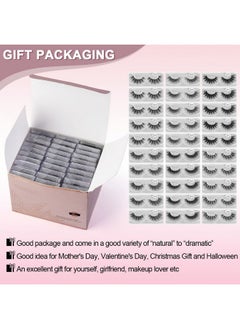 MAGEFY MAGEFY 30 Pairs 6 Styles Faux Mink Eyelashes, 16mm-20mm Lashes Natural Look to Dramatic False Eyelashes, Handmade Reusable Fake Eyelashes with Portable Boxes  - Image 2